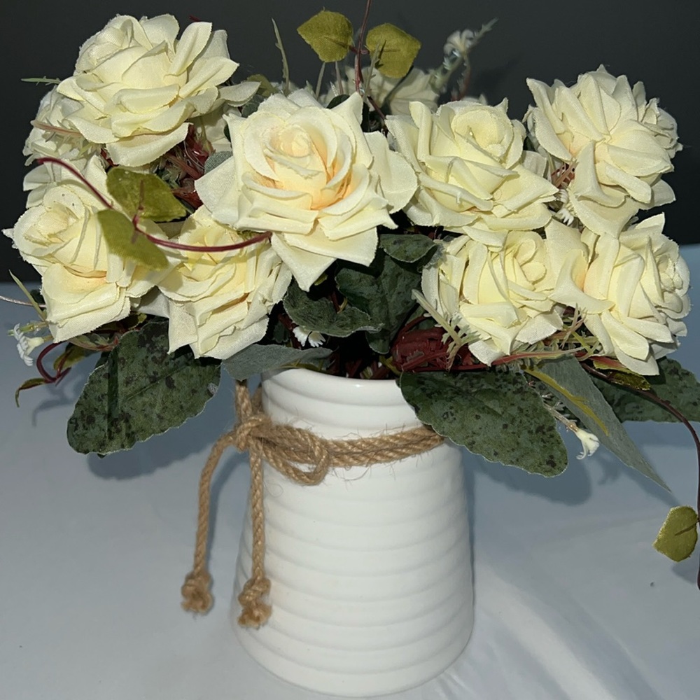Faux flower vase